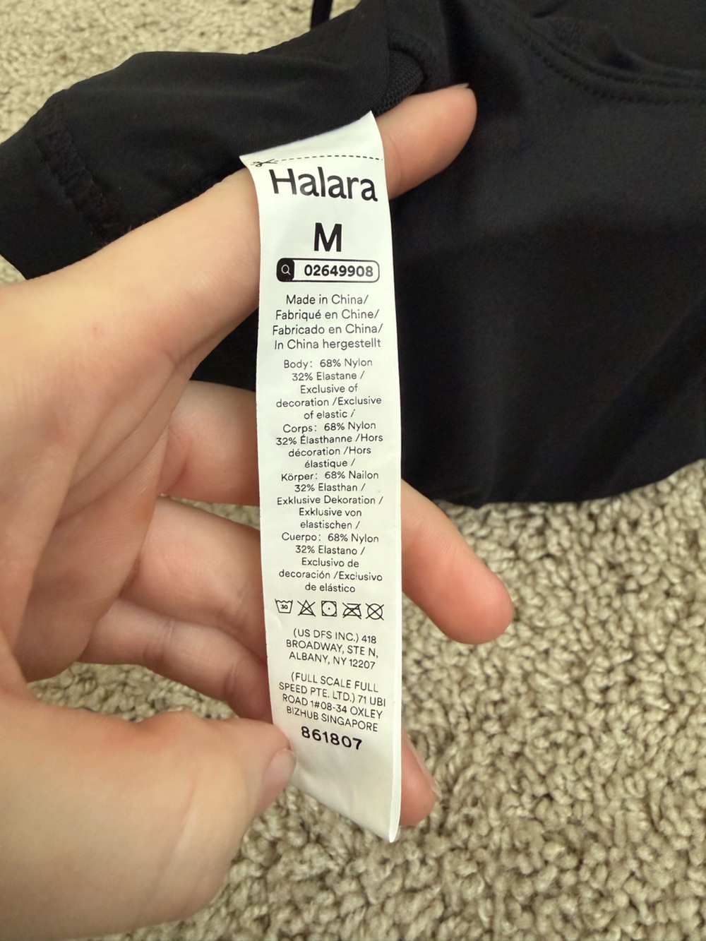 Halara UltraSculpt Round Neck Curved Hem Workout Tank Top Black Size Medium - Picture 6 of 6